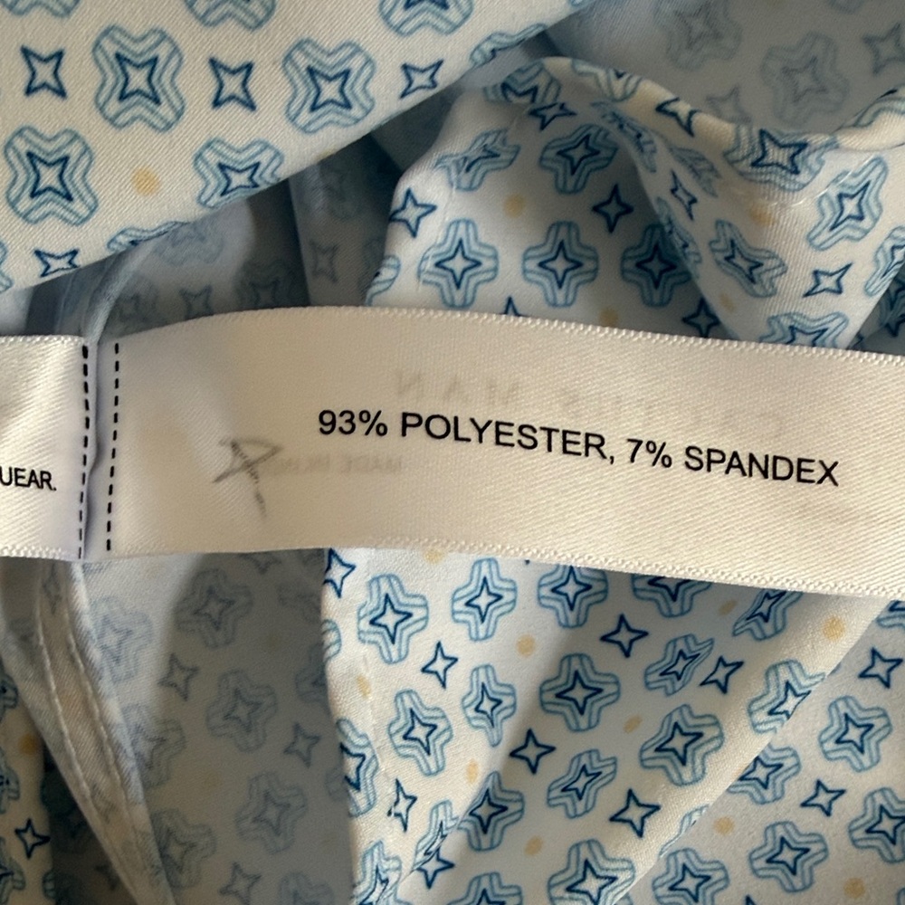 Cactus Man Ricky Singh Light Blue Geometric Button Down Shirt Size L - Picture 10 of 11